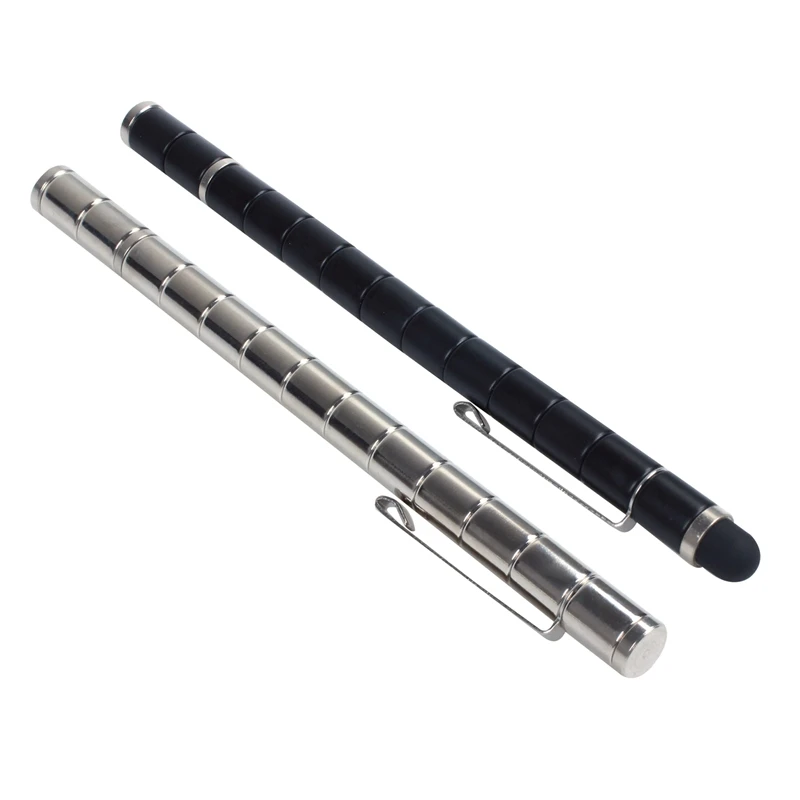 2 Pcs Creative Modular Polar Pen Magnetic Magnets Ball Toy Press with 12 Steel Balls Adult Toy(Silver &amp Black) |