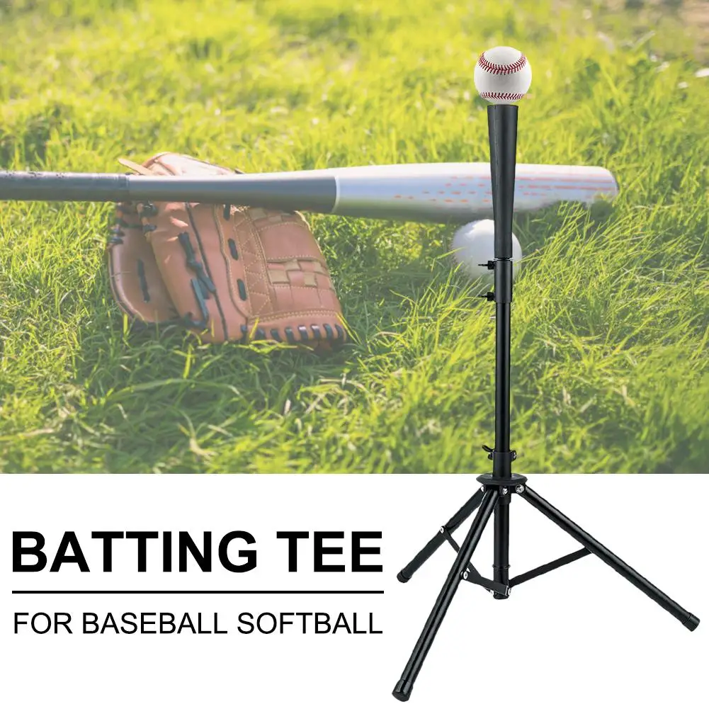 

1Pc Baseball Ball Holder Racket For Batting Practice Adjustable Softball Tripod T Stand Softball Practice Training Hit Aid Rack