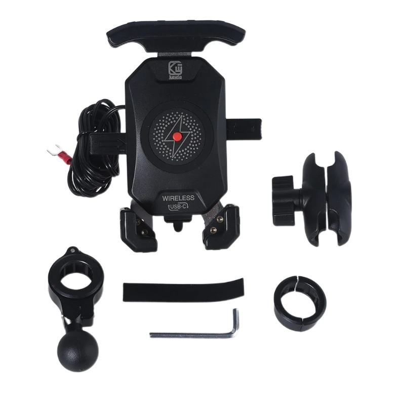 

Motorcycle Mobile Phone Holder Plastic Mobile Holder 360 Rotation Qi Wireless Phone Mount Mobile Holder H3CA