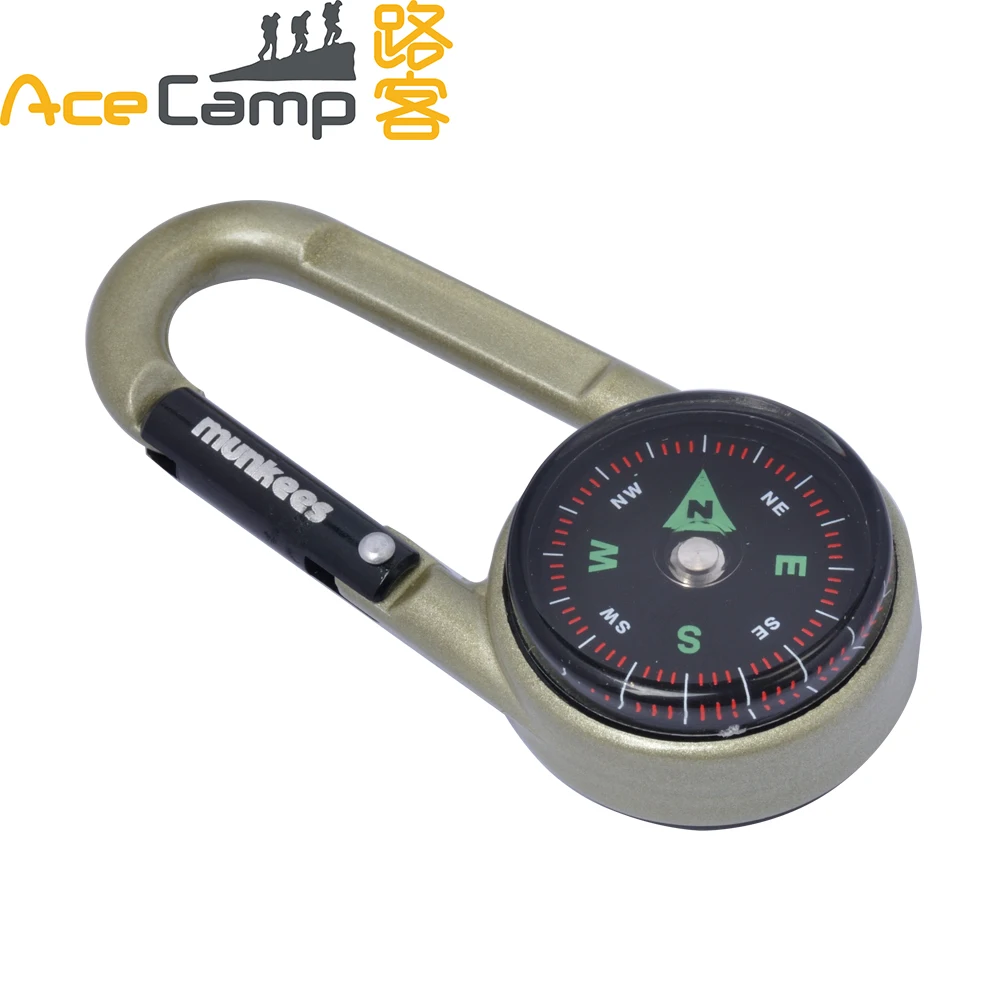 Брелок для ключей Acecamp портативный латунный Карманный навигационный карабин с