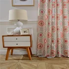 Американские занавески Red Circle для гостиной, спальни, Винтажные льняные занавески с принтом, занавески, панели, оконные принадлежности