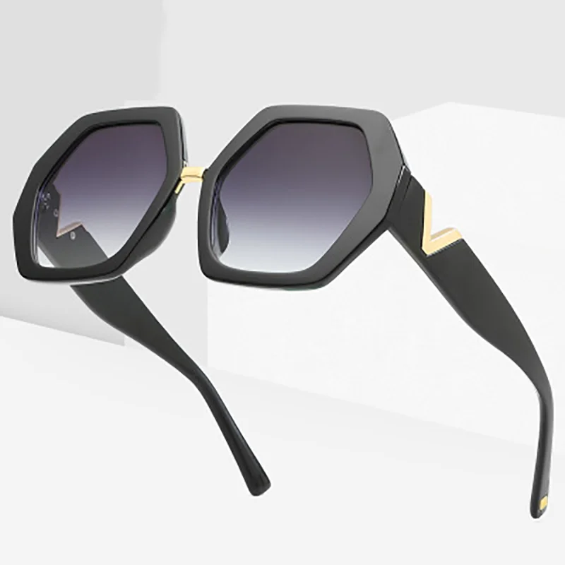 

Europe and the United States personality women's sunglasses fashion multi-frame V-leg sunglasses