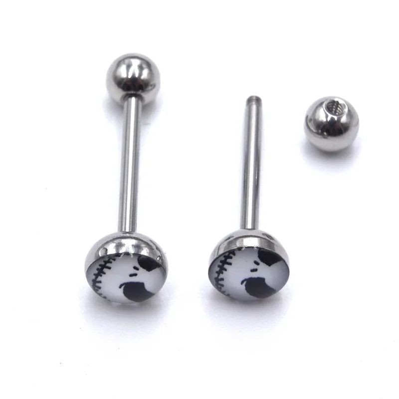 Модный значок для сосков с языком из нержавеющей стали 316L от кошмар Джек