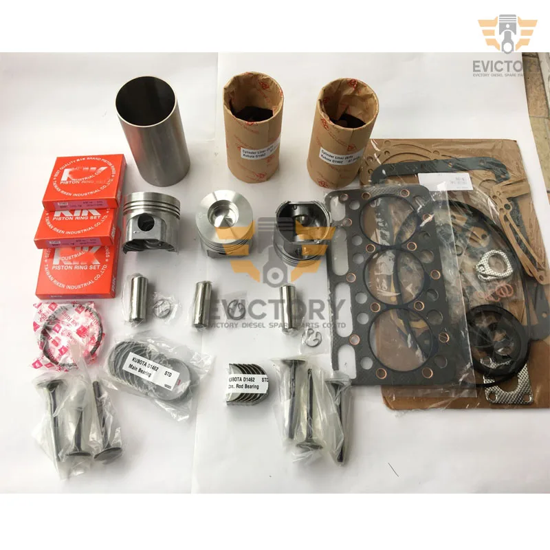 

For Kubota D1462 engine overhaul rebuild kit + Valve