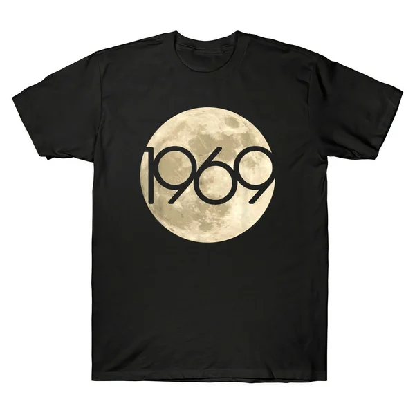 

50th Anniversary Apollo 11 1969 Moon Landing Vintage Logo Cool Men Black T-Shirt