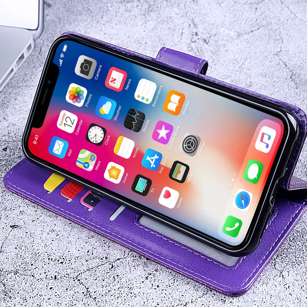 Блестящий чехол для Xiaomi redmi 6 Bling персонализированные изображения кожаный кошелек для iaomi redmi 6A мягкий кожаный фото женский кошелек