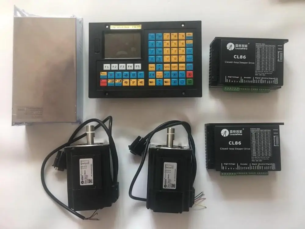 CNC controller kits for lathe CNC Control 2 axis 8nm USB stepper servo motor grinding machine threading spindle Lathe Controller
