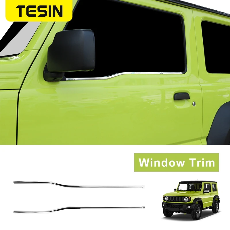 

TESIN Styling Mouldings for Suzuki Jimny JB74 Car Front Window Decoration Strips Trim for Suzuki Jimny 2019 2020 Accessories