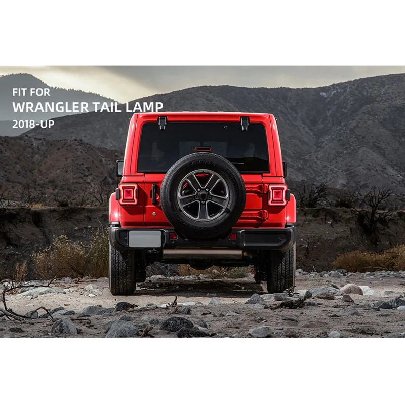 VLAND завод для автомобиля задний фонарь Wrangler 2018 2019 полный светодиодный с DRL +