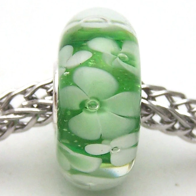 

JG2977 100% S925 Sterling Silver Beads Murano Glass beads Fit European Charms Bracelet charms diy jewelry Lampwork GlassBeads