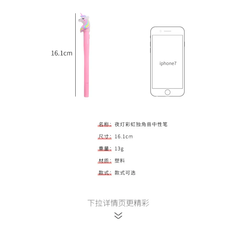 Милый блеск гелевая ручка с единорогом мультфильм животных студенческие