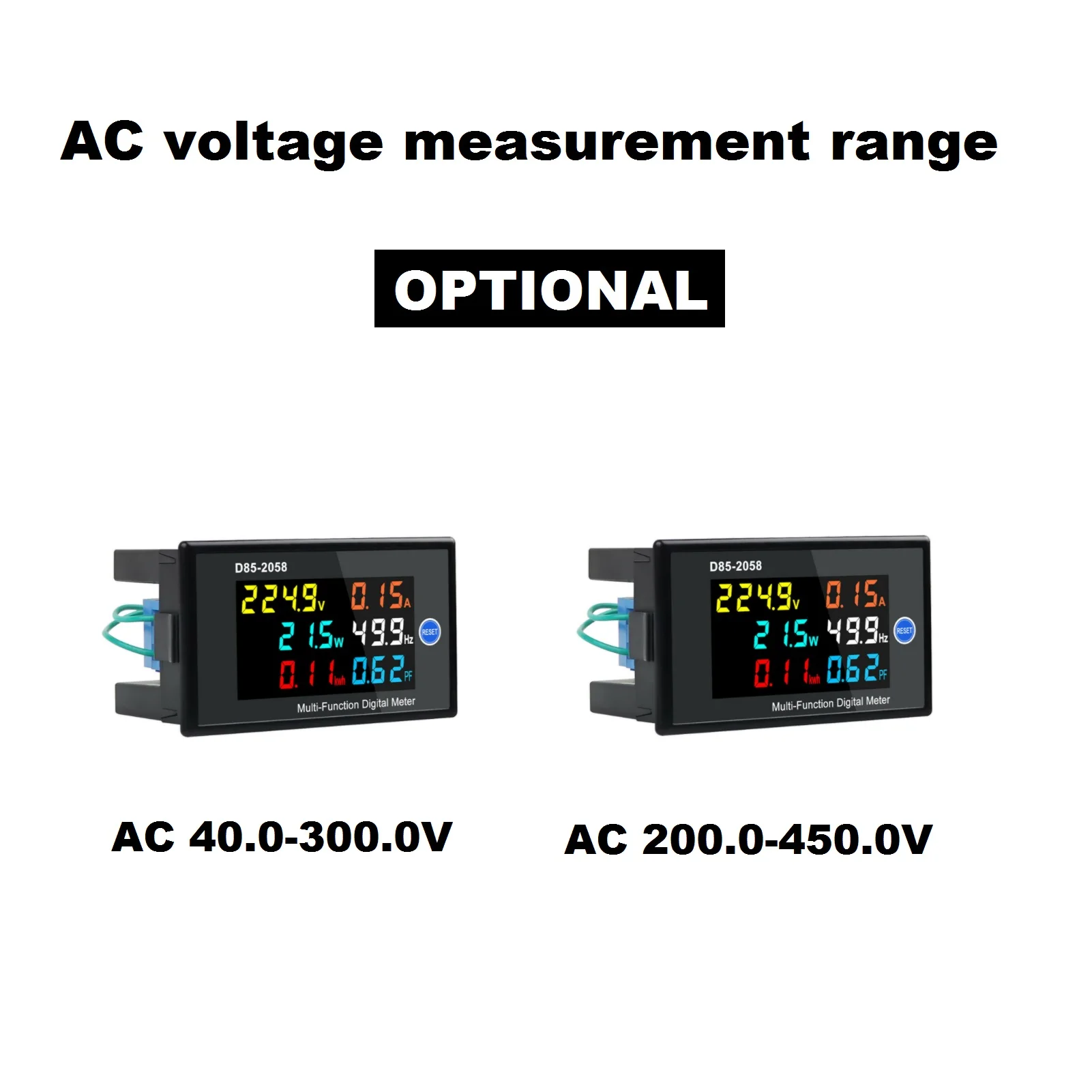 

MultiFunction Single Phase Digital Meter LCD Display AC Voltage AC Current Power Frequency Electric Energy Power Factor Meter