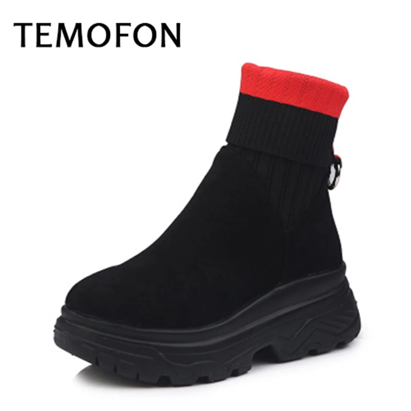 Обувь для увеличения роста женские зимние носки на платформе кроссовки