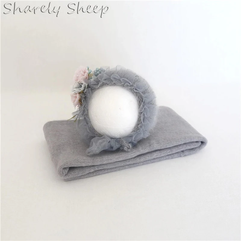 Растягивающаяся накидка для новорожденных реквизит фотосъемки Цветочная шляпа