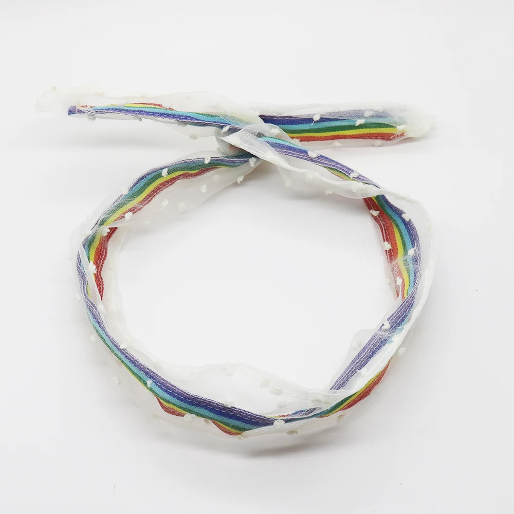 Лидер продаж 2020 простой классический Регулируемый Радужный ободок для волос