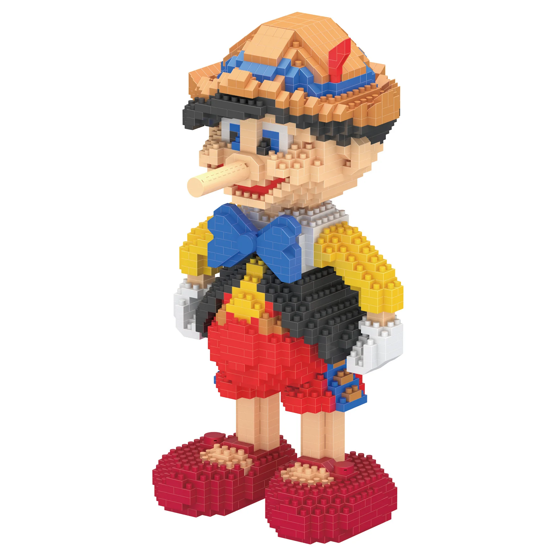 

7078A Disney Classic Cartoon Figures Micro Diamond Blocks Pinocchio Building Brick Educational Toy Fairy Tale for Kids Gifts