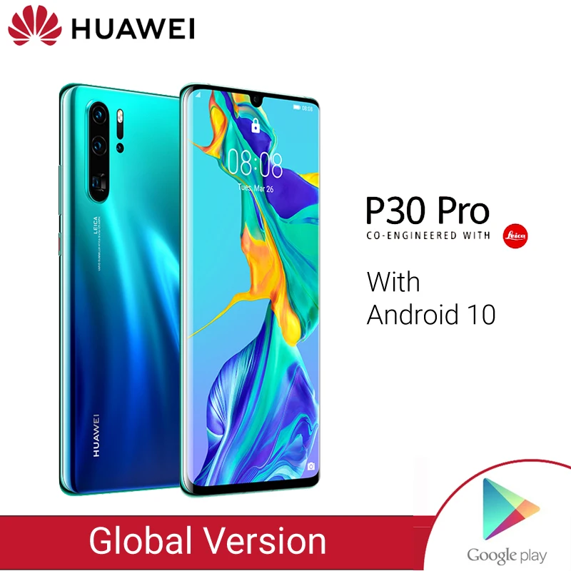 Huawei P30 Pro смартфон глобальная версия 8GB 256GB 40MP Leica Quad камера 10x зум 6 47 ''экран Kirin 980