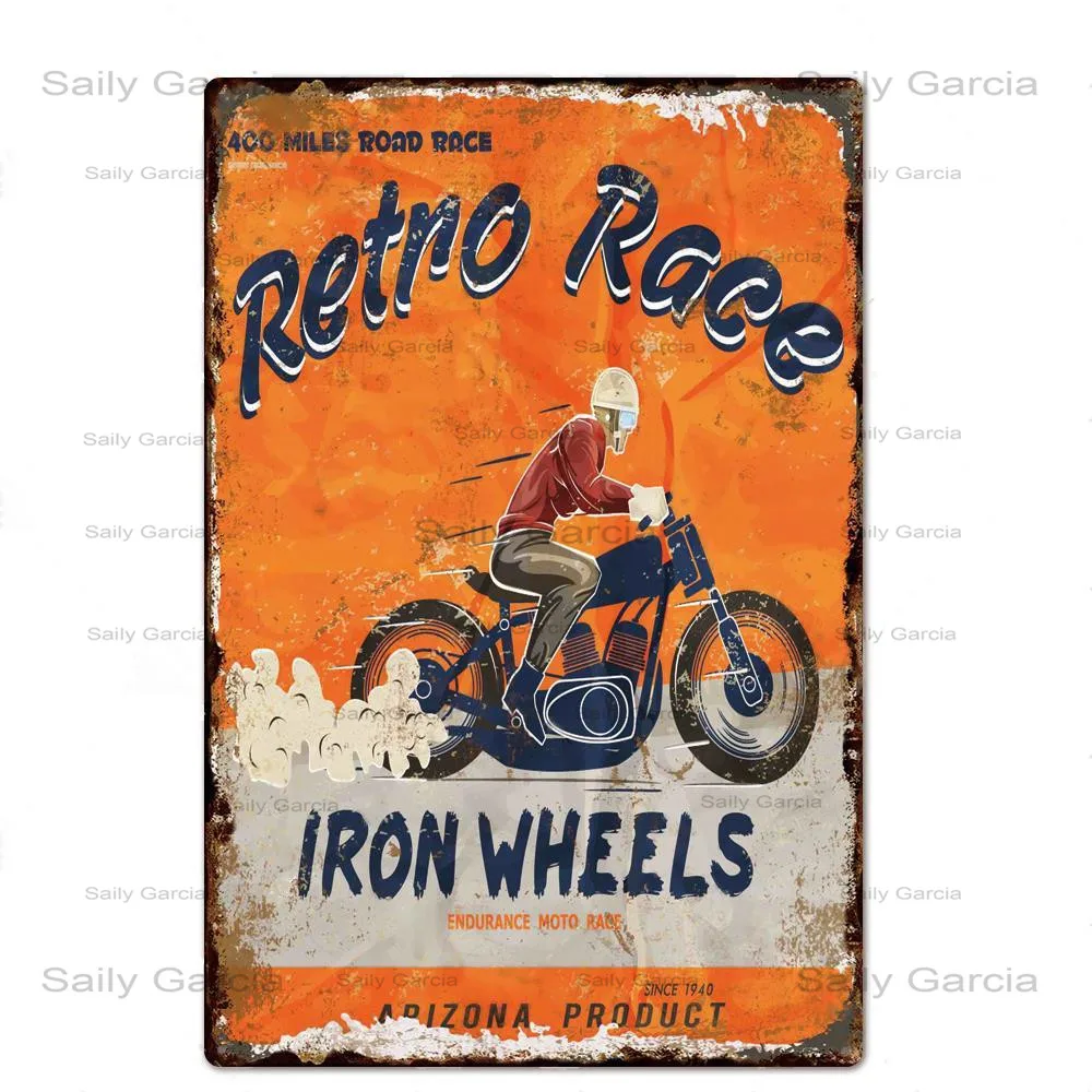 

NEW Motorcycle Route 66 Motel Indian Metal Sign Plaque Metal Vintage Garage Poster Decor Retro Car Motor Iron Painting Tin Sign