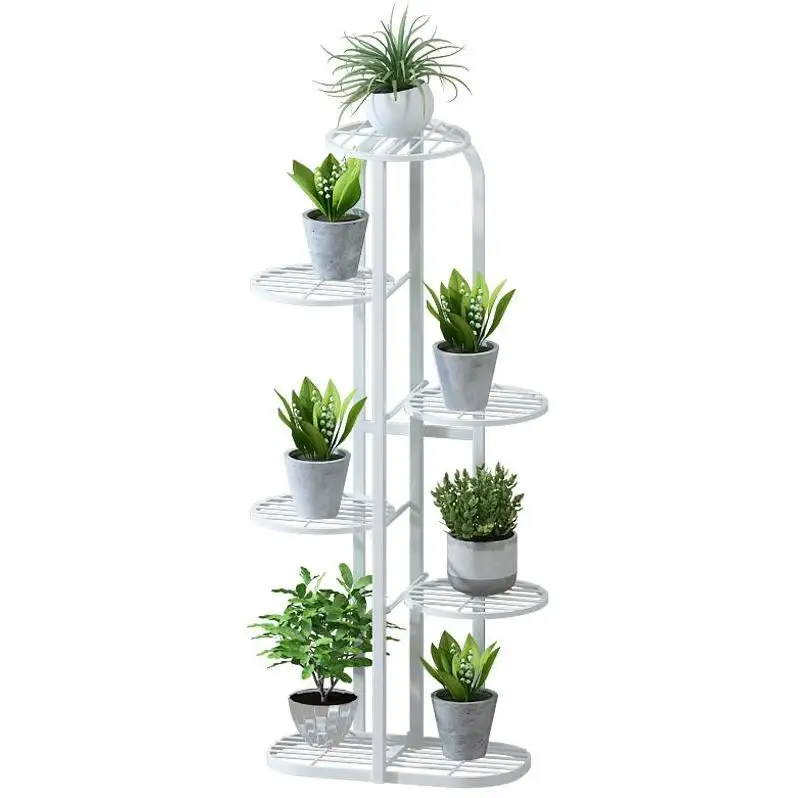 

Wrought iron balcony living room interior modern decoration floor-standing multi-layer flower shelf storage flower pot shelf