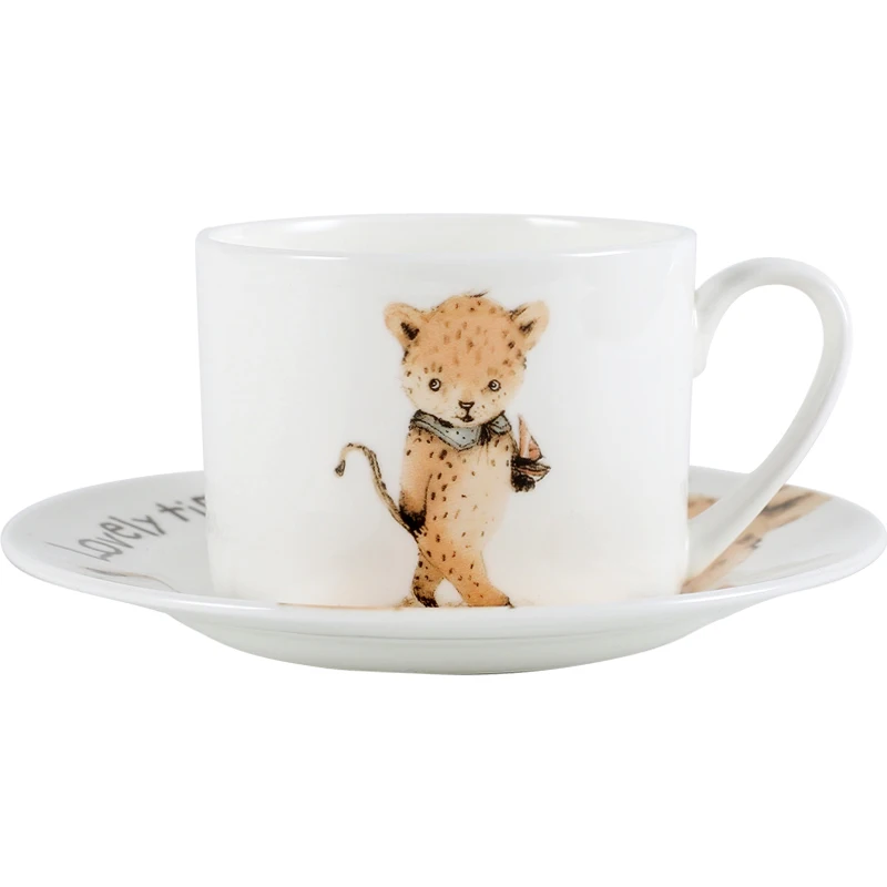 Cute Creative Cup Nordic White Cartoon British Bone China High Quality Spoon Filizanki Do Kawy Coffee E6 | Дом и сад