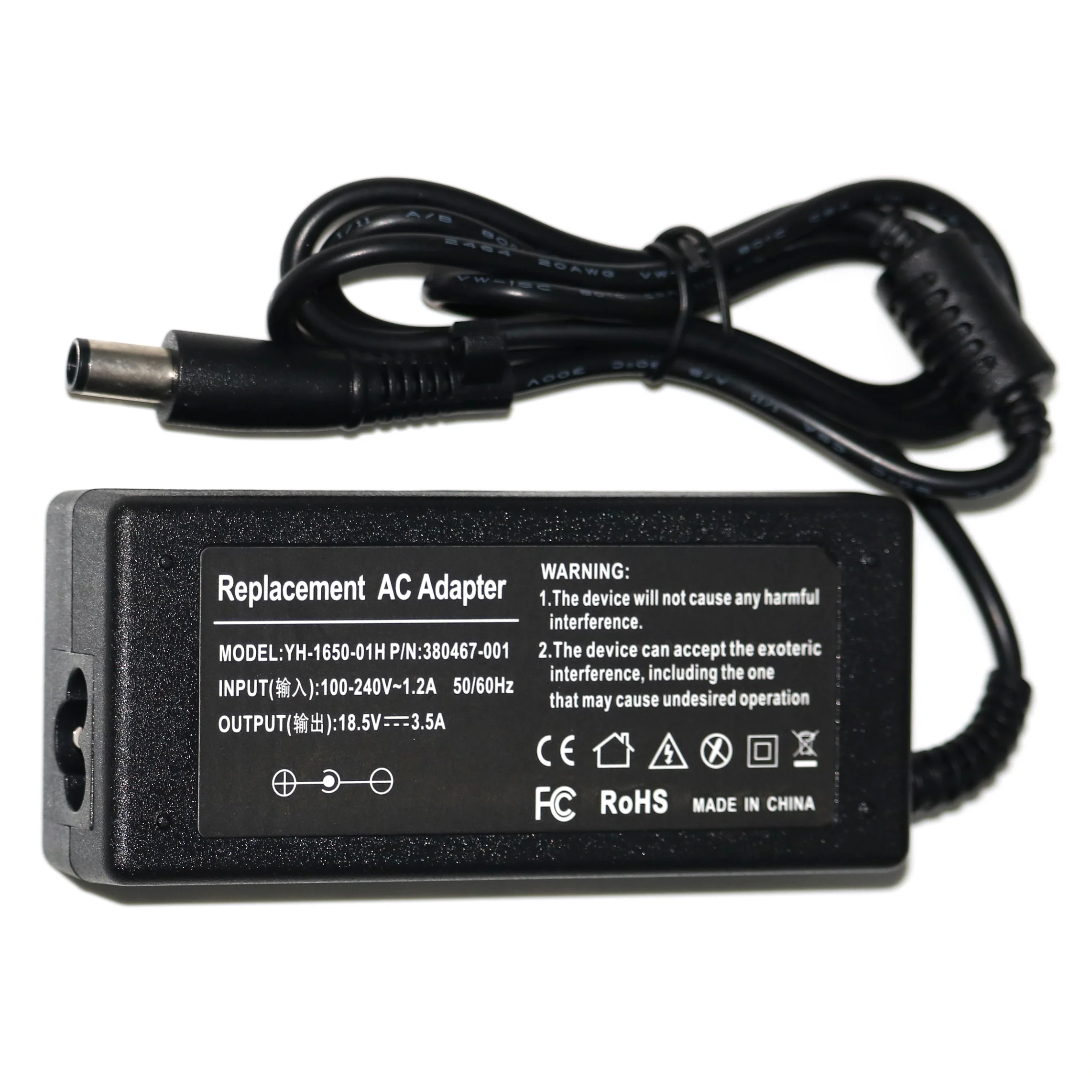 

18.5V 3.5A AC Adapter Power Supply Charger for HP Pavilion G6 G56 CQ60 DV6 G62 G70 G71 G72 2133 2533t 530 510 2230s 7.4*5.0mm