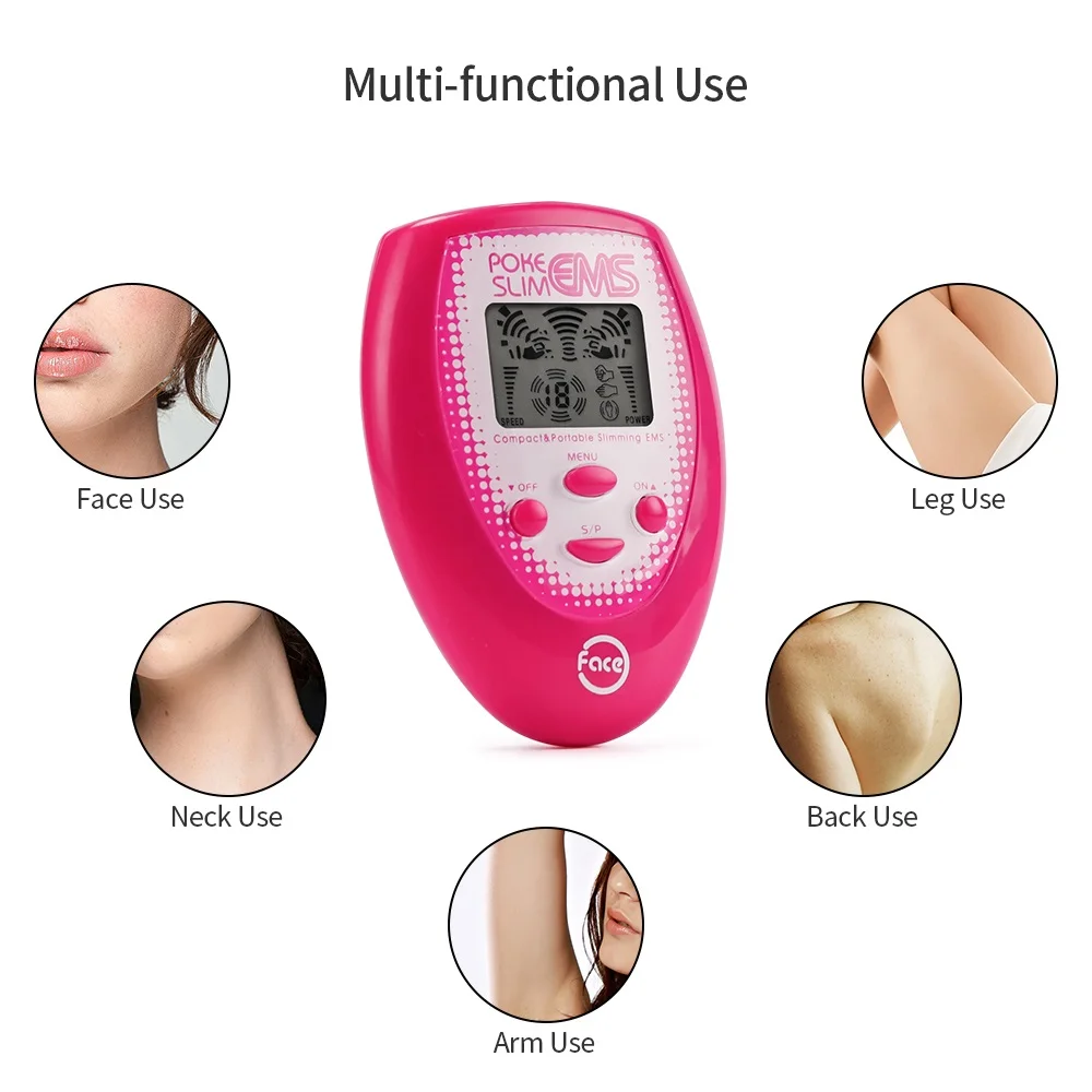 EMS Face Massager Pads Facial Muscle Stimulator Micro-Current V-Face Slimming Lifting Electrode Stiker Cheek Fat Double Chin | Красота и