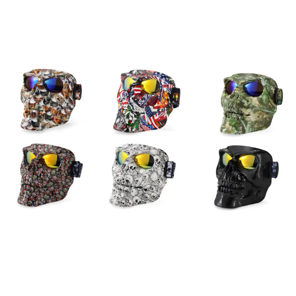 

Motorcycle Goggles Face Outdoor Riding Motocross Skulls Windproof