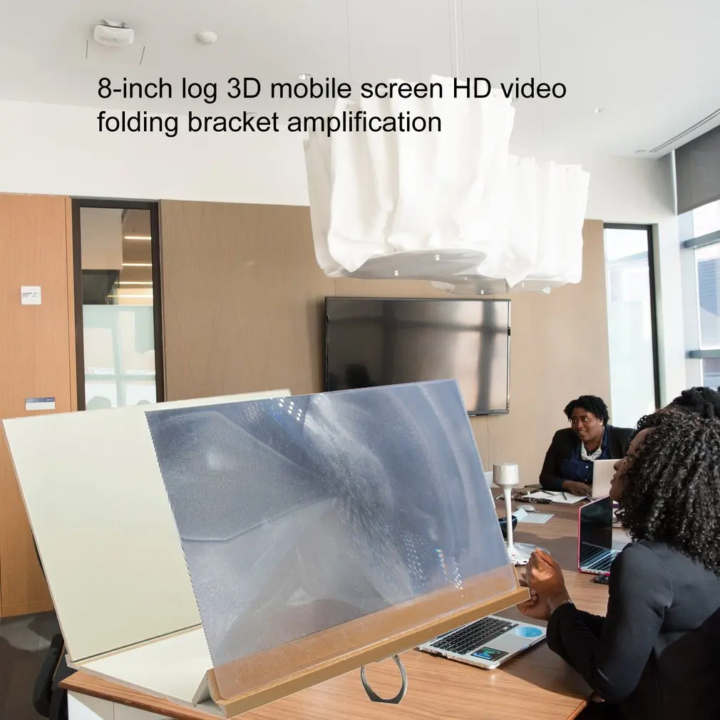 HD Wood Mobile Phone Stand 3D Screen Zoom Display Amplifier Video Desktop Folding Bracket | Мобильные телефоны и