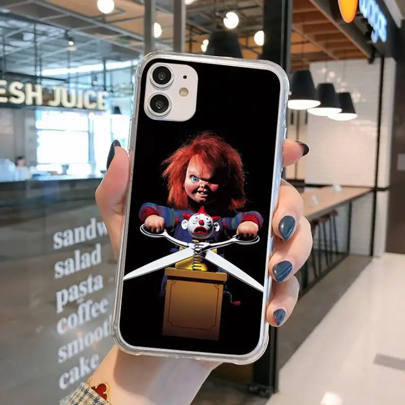

Charles Lee Ray Chucky Phone Case Transparent for iPhone 11 12 mini pro XS MAX 8 7 6 6S Plus X 5S SE 2020 XR