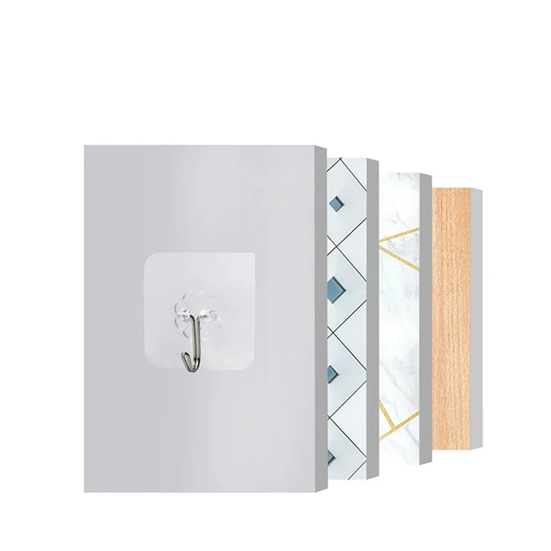 

Creative Trnsparent Hook Home Decoration Accessories Without Trace No Nail Moisture-Proof Hook Screw Sticker Bedroom Accessories