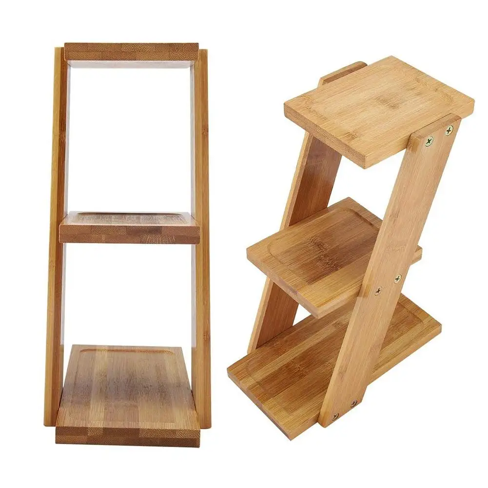 3 яруса бамбуковый Настольный держатель для растений цветов полка хранения | Дом