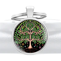 fashion bohemia style tree of life bronze pendant key chain charm women jewelry key rings