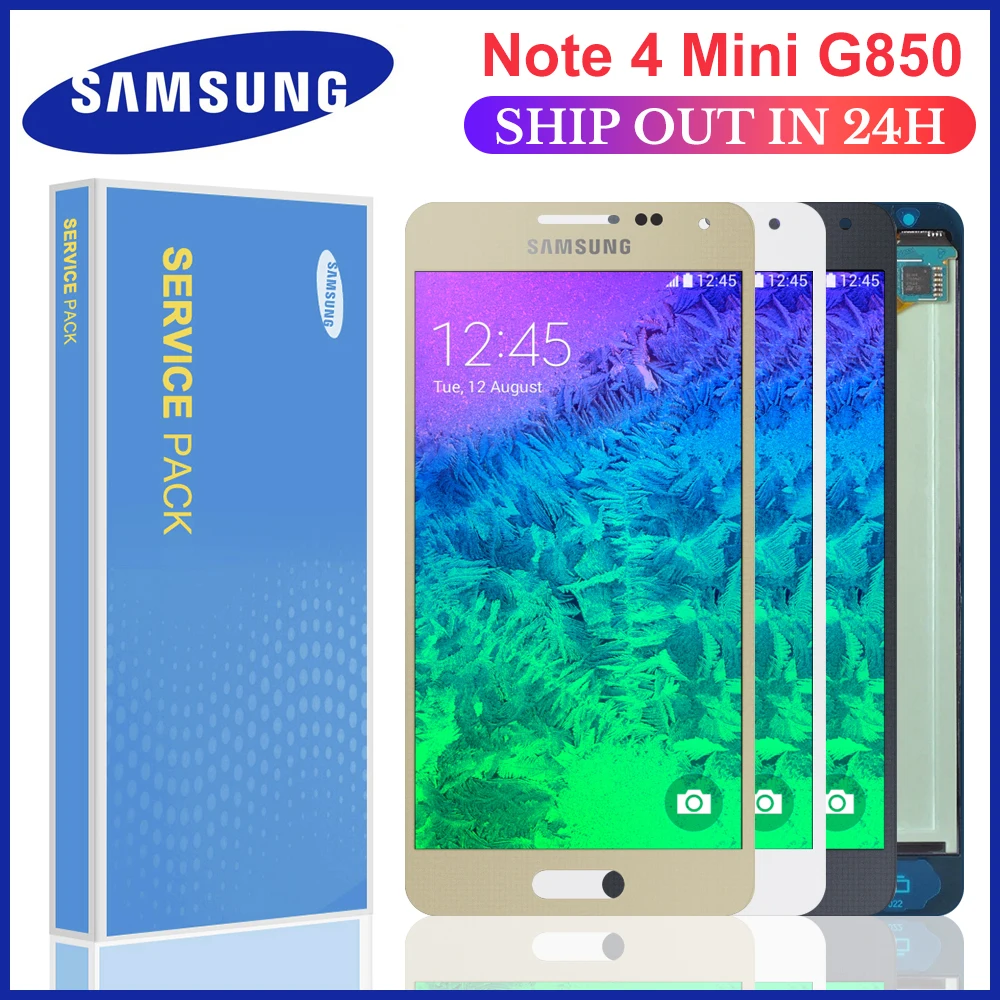 ЖК дисплей Super AMOLED 4 7 ''для Samsung Galaxy Alpha Note Mini с сенсорным экраном и дигитайзером