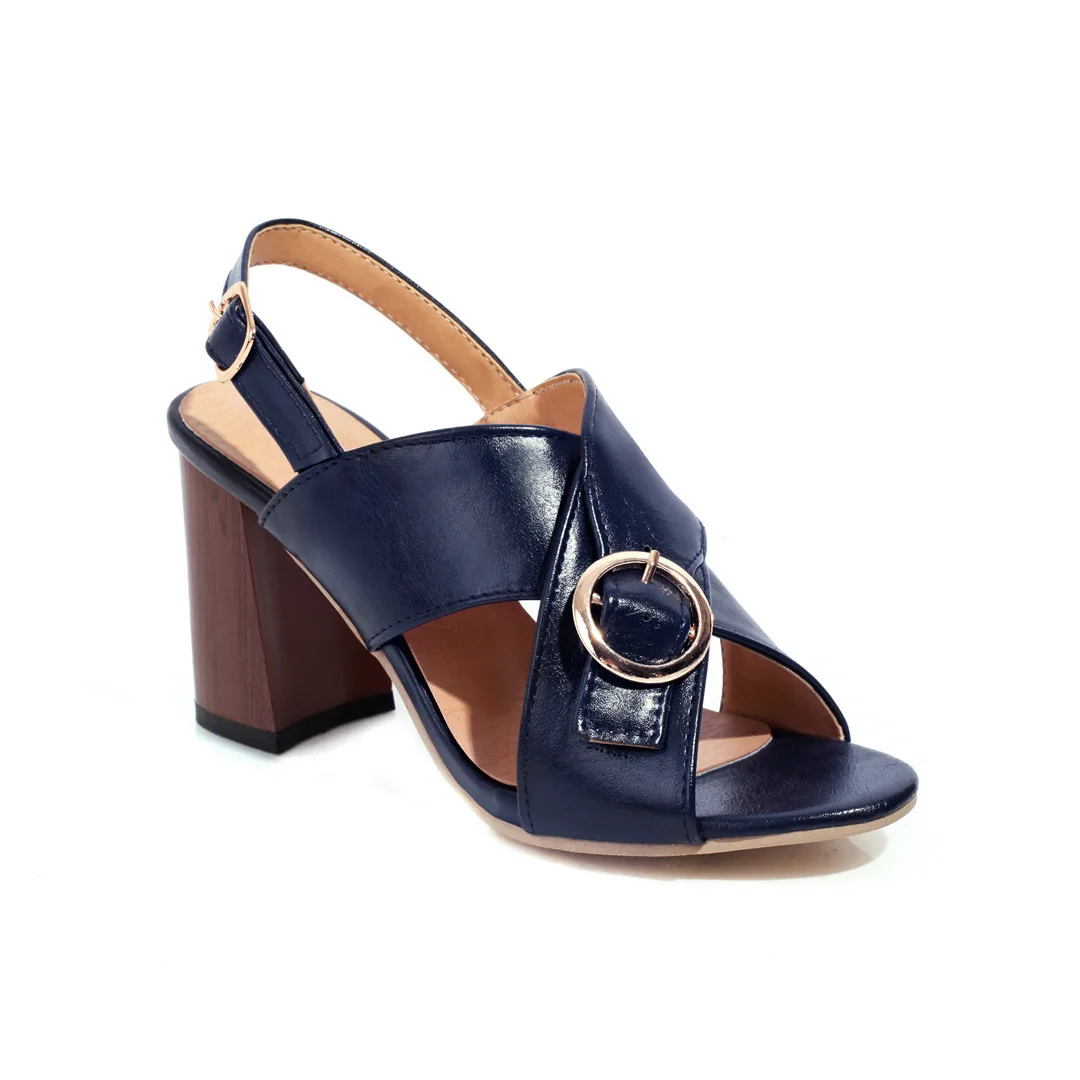 

Female Sandal Buckle Strap Med Spring Shoes Large Size Block Heels Open Toe 2021 Women's Shallow Mouth Girls Medium Big Chunky P