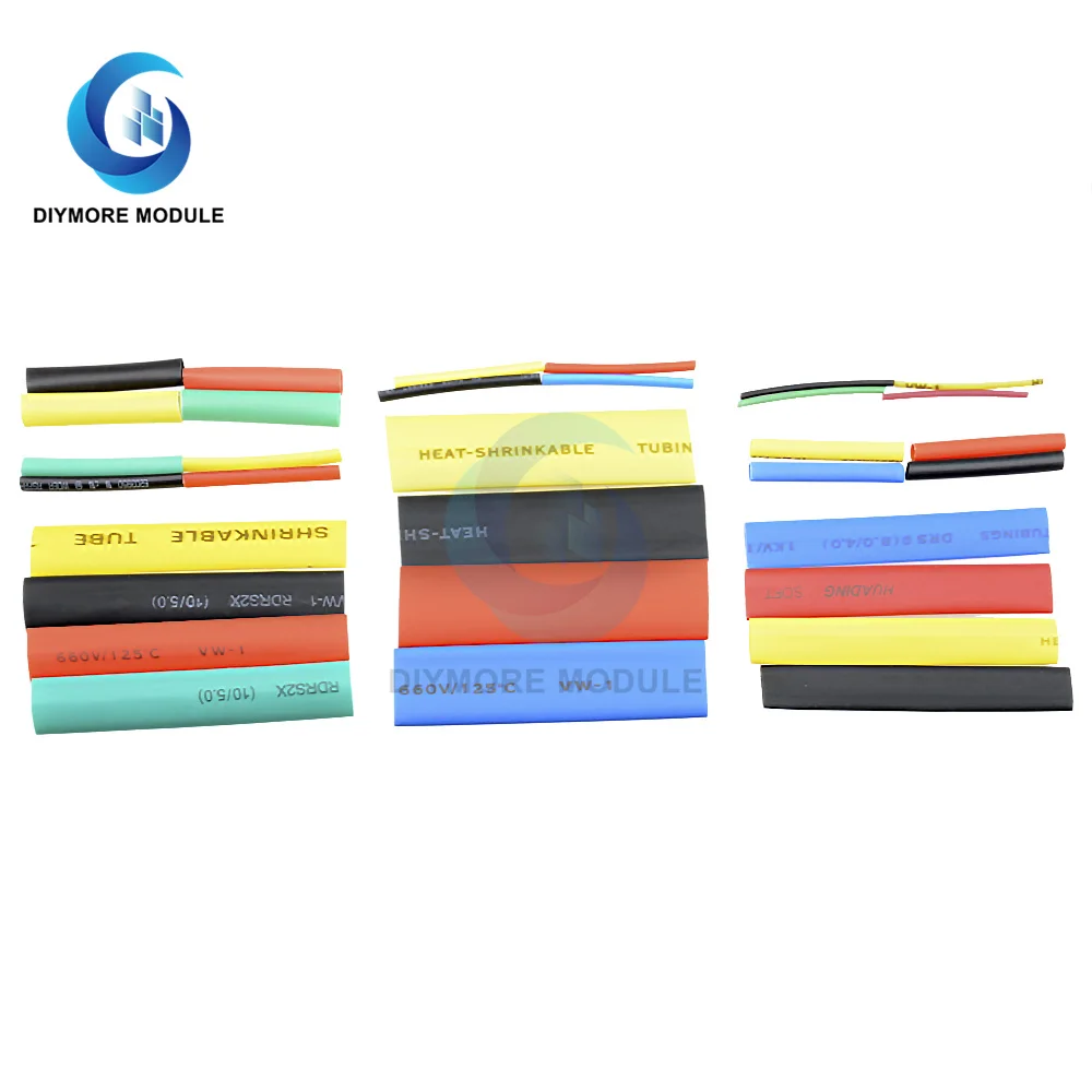 530Pcs Heat Shrink Tubing Polyolefin Insulation Shrinkable Tubes  Assortment Shrink Tube Electrical Wire Wrap Cable Sleeves Set