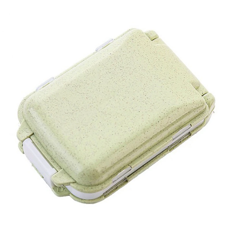 

Wheat Straw Pill Box Creative Sealed Three-layer Durable Organizer Box Storage box