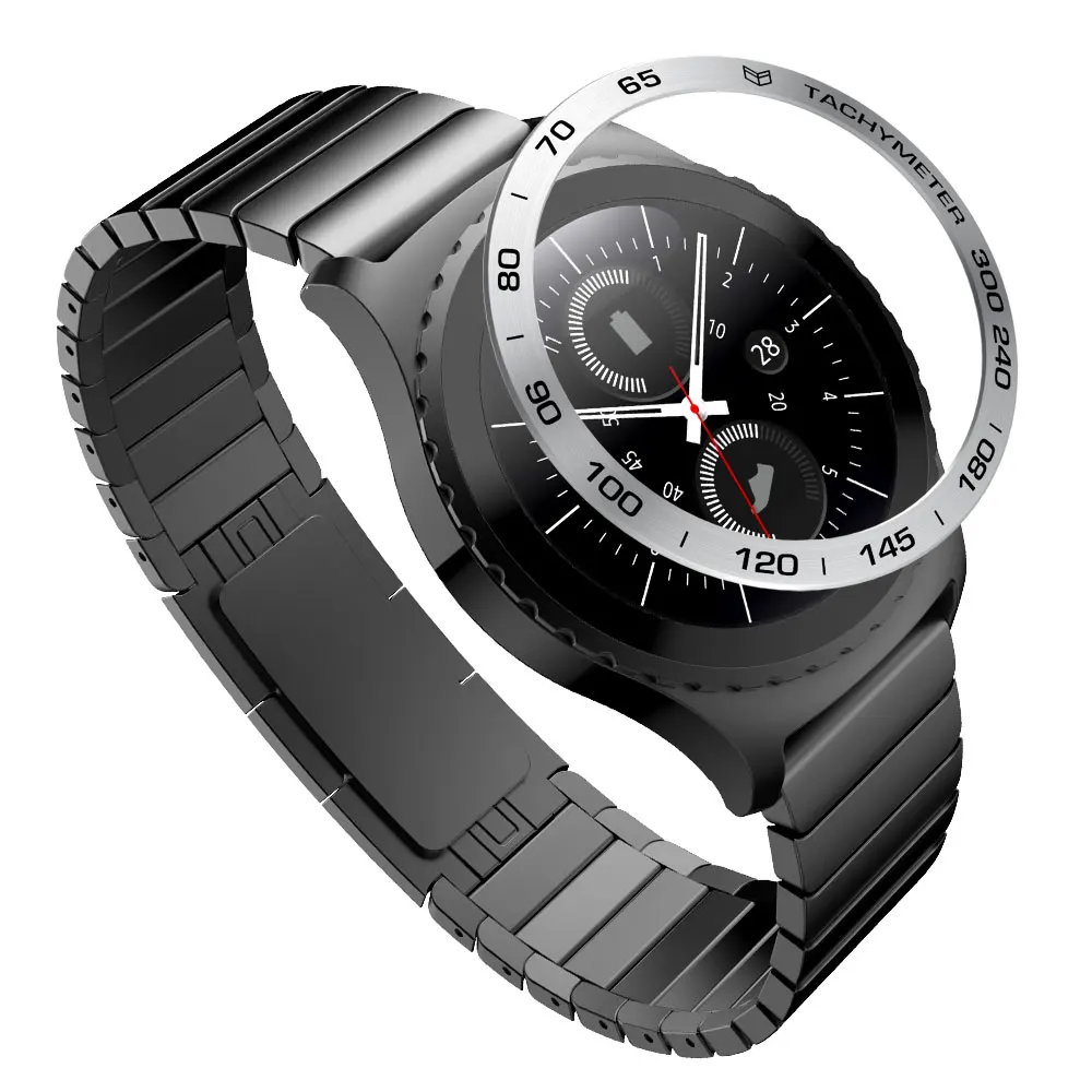 D2 Gear s3 Frontier ремешок для samsung galaxy watch 46 мм ремешок ободок для galaxy watch 46 мм Шестерня S3 металлический ободок кольцо клейкая крышка - Цвет: D2