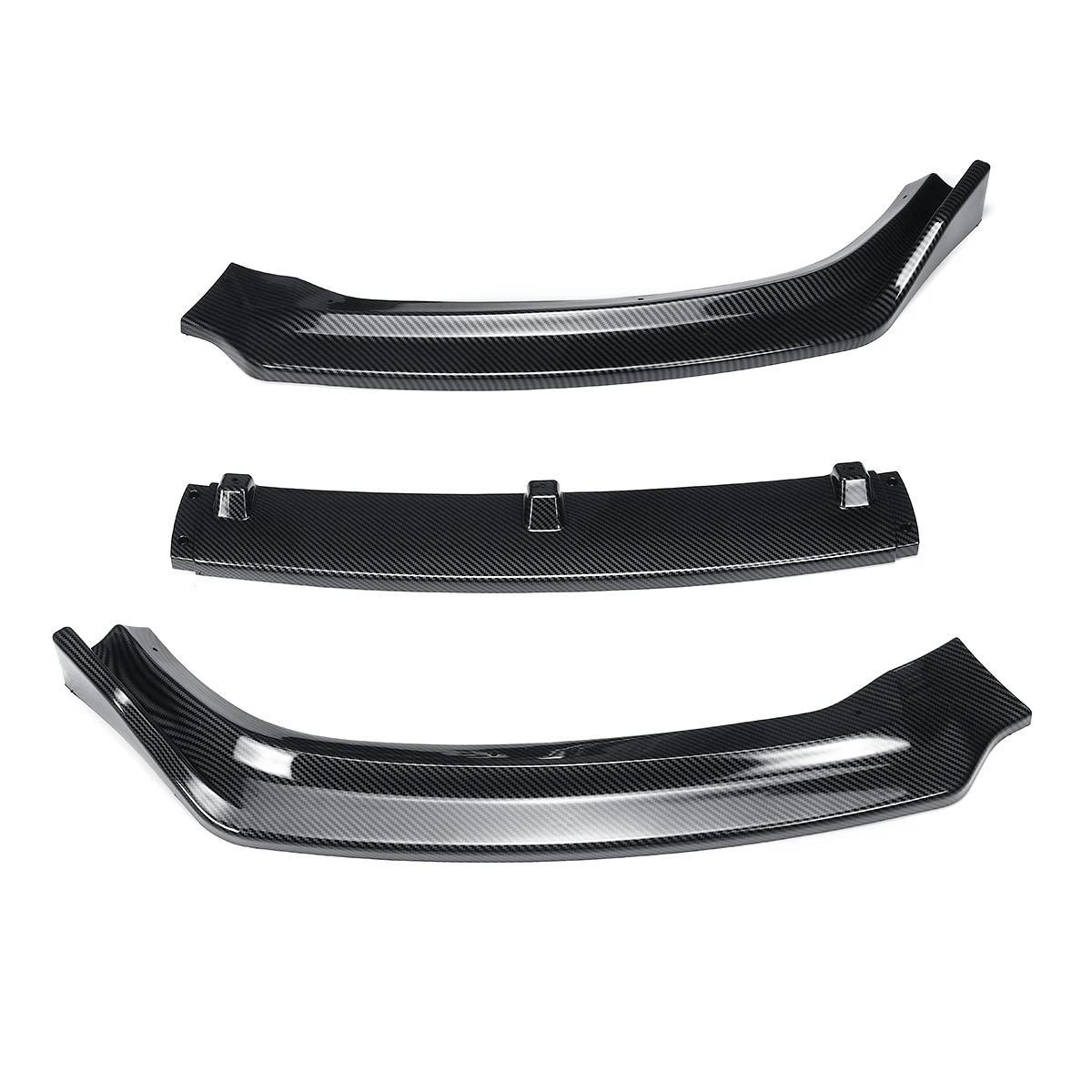 Яркий черный/карбоновый вид комплект из 3 предметов для переднего бампера и