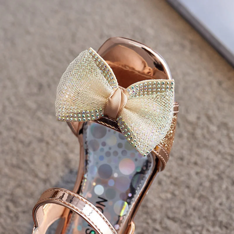 

Soft Soles Non-slip Summer Sandals Footwear For Children's Girl's leather shoes Dancing shoe Black Girls Flats