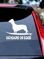 juyou funny stickers exterior accessories funny dog car sticker dachshund on board decal laptop truck motorcycle auto decoration