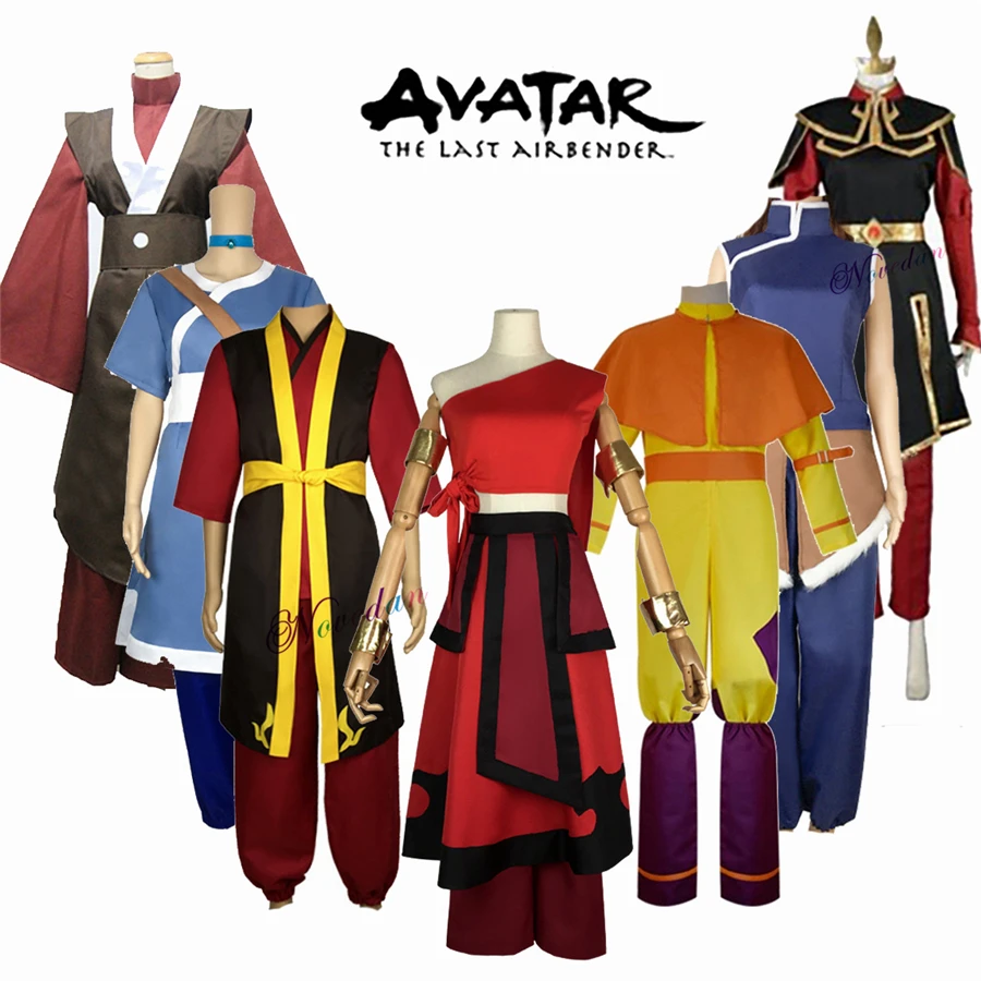 Disfraz de Anime de Avatar, Katara Mai Zuko Azula Aang Korra, para adultos, hombres y mujeres, para fiesta de Halloween