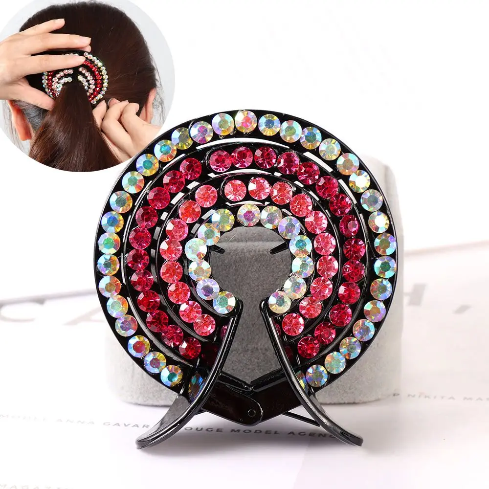 Женская заколка для волос в виде птичьего гнезда с цветными кристаллами |