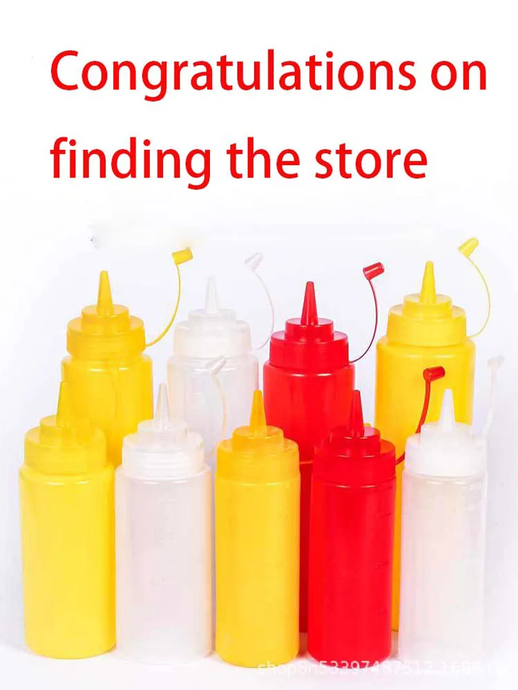 

400ml Plastic Needle-nosed Salad Dressing Squeeze Bottle Ketchup Durable Mustard Condiment Dispenser Bottles Kitchen Accessories