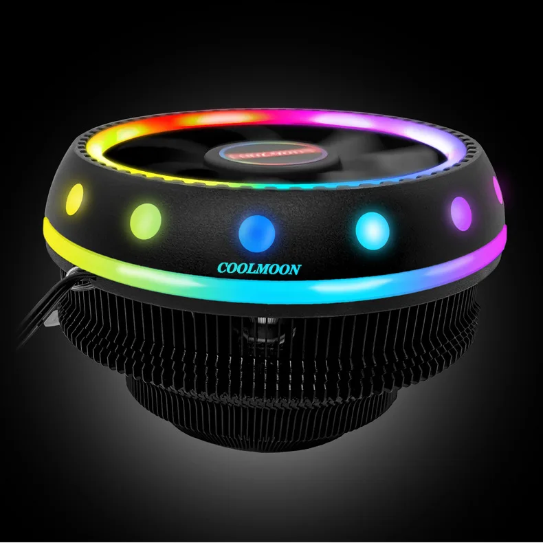 UFO Форма компьютер Процессор цветная (RGB) кулер для Intel LGA 1150 1151 1155 1156 775 1366 AMD AM2 AM3 + AM4