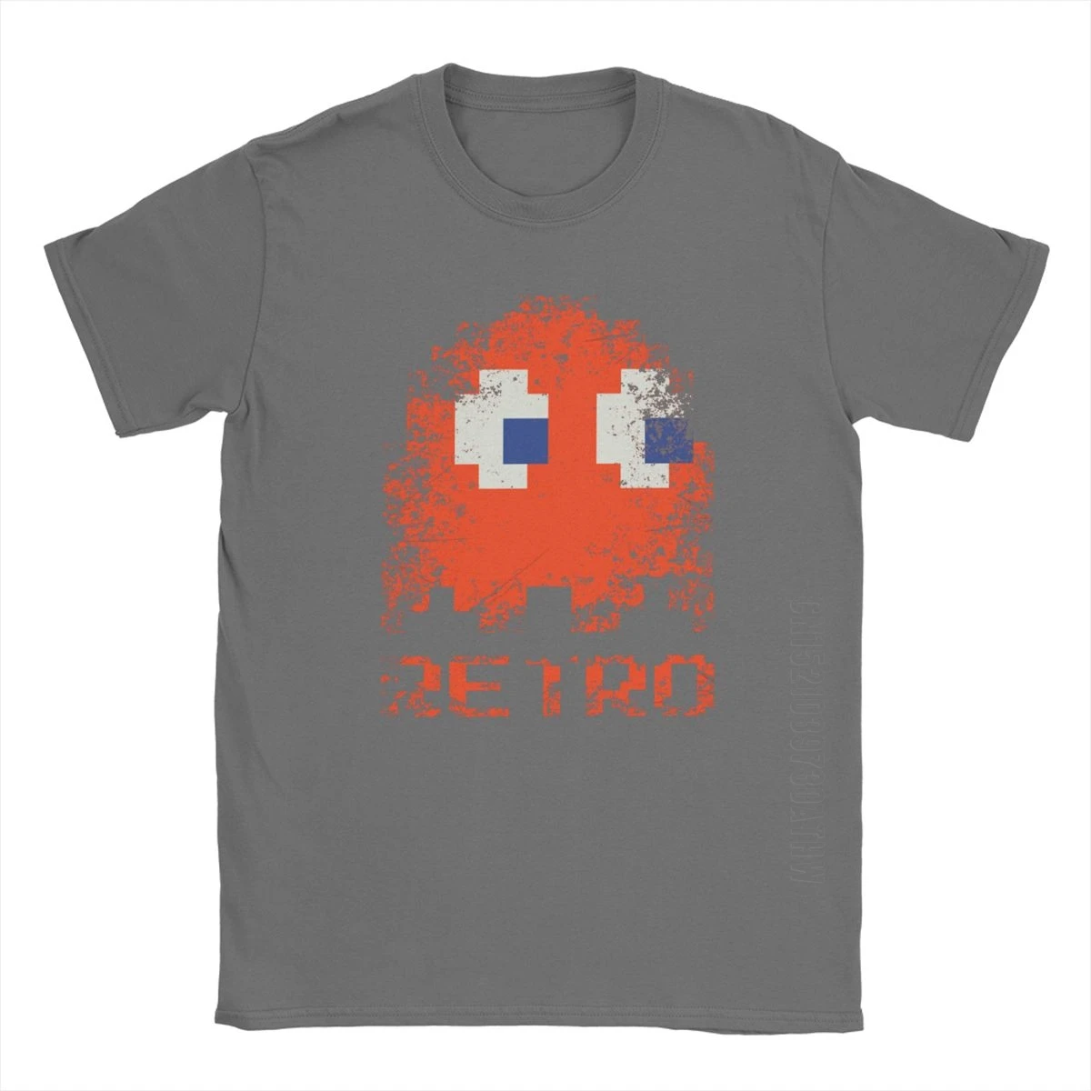

Vintage Retro T Shirts Men Crew Neck 100% Cotton T-Shirts 80s Pixel Game High Street Tees Graphic Printed Tops