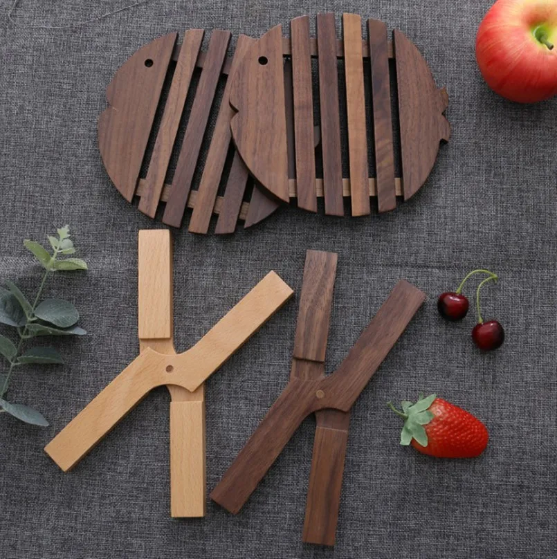 Деревянный штатив домашняя кухня бамбуковые Горячие прокладки с теплоизоляцией