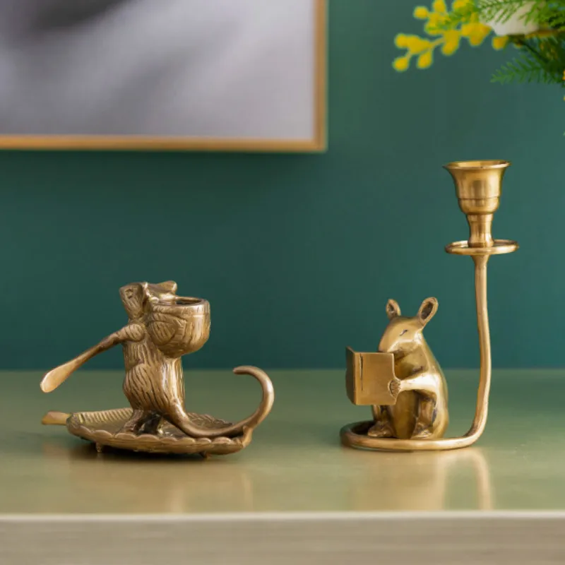 Винтажные металлические подсвечники золотой Простой Романтический винтажный