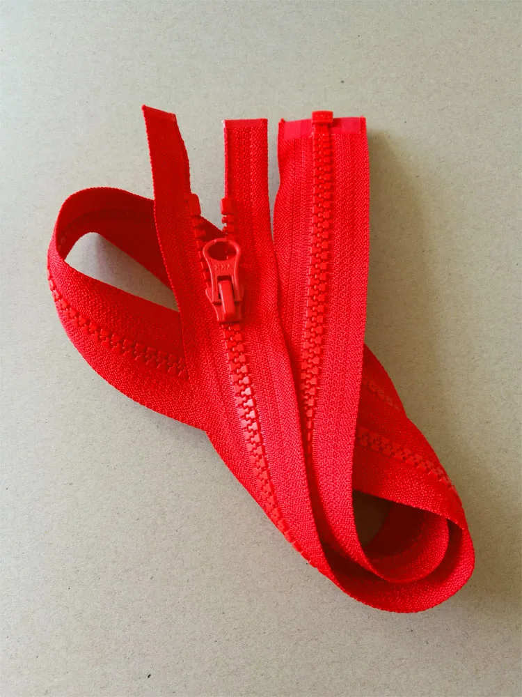 

9 Pcs/lot Most Free Shipping Long Resin Ykk Zipper Red for Jacket Windbreaker Down Coat Zippers Repair Sewing Accessories