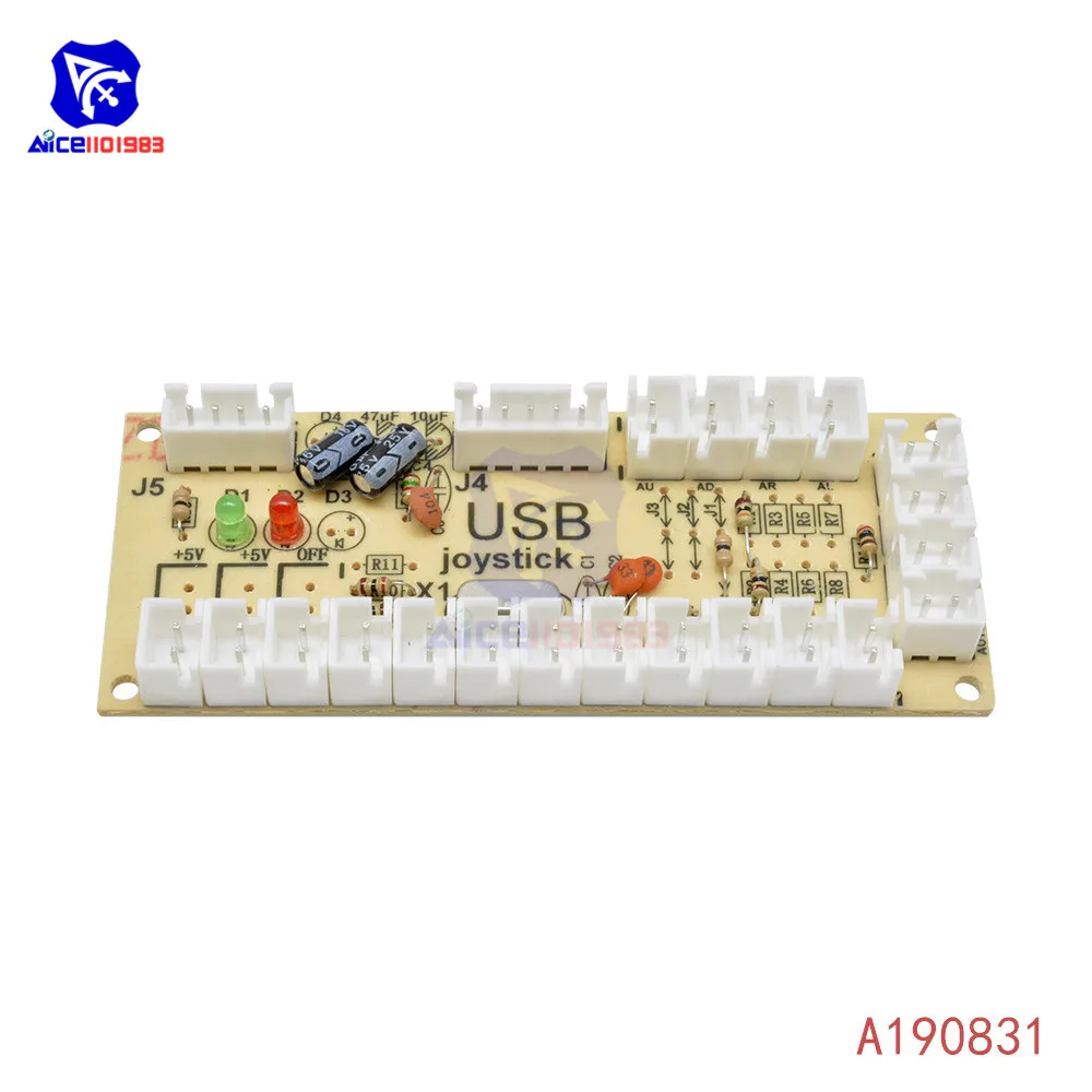 USB энкодер diymore Zero Delay для ПК джойстик и кнопка управления аркадный индикатор