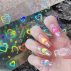 1 шт., 3D-наклейки для ногтей в виде сердца